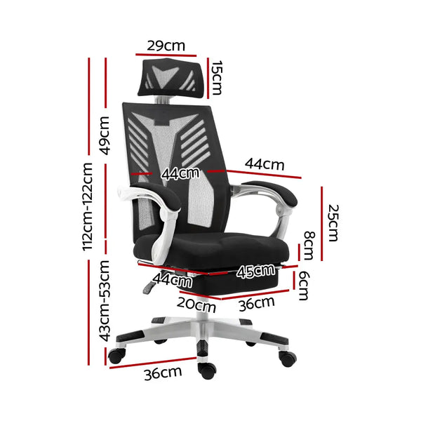 Artiss Gaming Office Chair Computer Desk Chair Home Work Recliner White Deals499