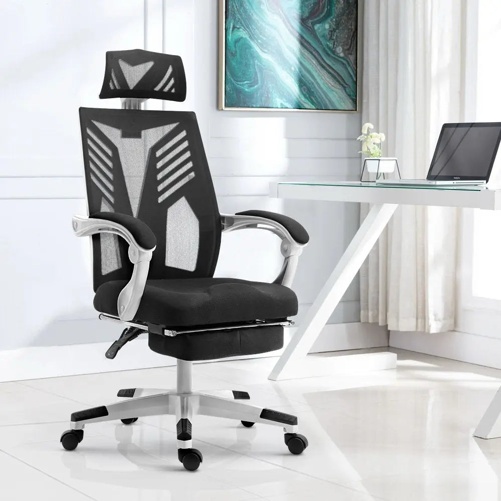 Artiss Gaming Office Chair Computer Desk Chair Home Work Recliner White Deals499