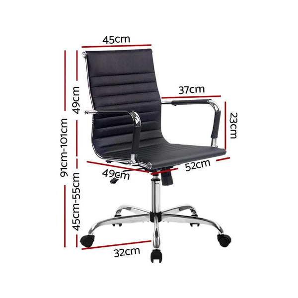 Artiss Gaming Office Chair Computer Desk Chairs Home Work Study Black Mid Back Deals499