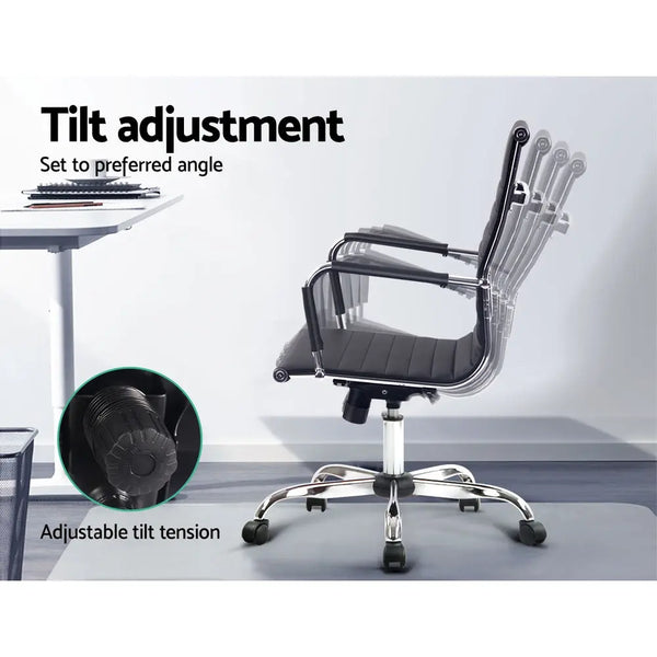 Artiss Gaming Office Chair Computer Desk Chairs Home Work Study Black Mid Back Deals499