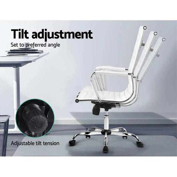 Artiss Gaming Office Chair Computer Desk Chairs Home Work Study White High Back Deals499