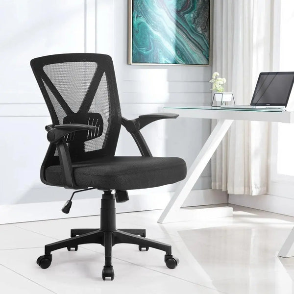 Artiss Gaming Office Chair Mesh Computer Chairs Swivel Executive Mid Back Black Deals499