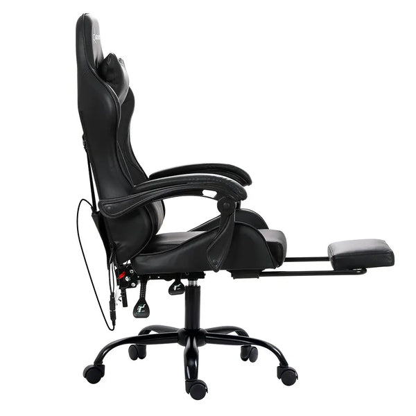 Artiss Gaming Office Chair Racing Massage Computer Seat Footrest Leather Deals499