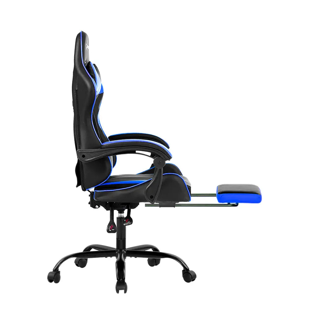 Artiss Gaming Office Chairs Computer Seating Racing Recliner Footrest Black Blue Deals499