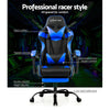 Artiss Gaming Office Chairs Computer Seating Racing Recliner Footrest Black Blue Deals499