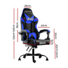 Artiss Gaming Office Chairs Computer Seating Racing Recliner Racer Black Blue Deals499