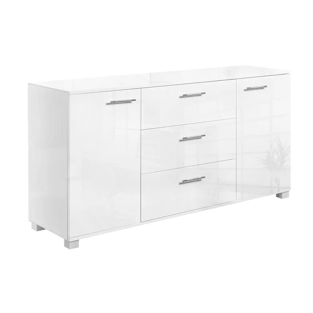 Artiss High Gloss Sideboard Storage Cabinet Cupboard - White Deals499