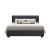 Artiss Issa Bed Frame Fabric Gas Lift Storage - Charcoal Queen Deals499