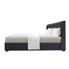 Artiss Issa Bed Frame Fabric Gas Lift Storage - Charcoal Queen Deals499