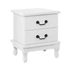 Artiss KUBI Bedside Tables 2 Drawers Side Table French Nightstand Storage Cabinet Deals499