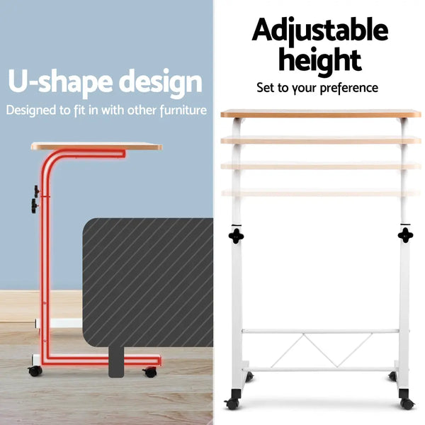 Artiss Laptop Table Desk Portable - Light Wood Deals499