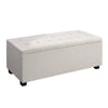 Artiss Large Fabric Storage Ottoman - Beige Deals499