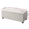 Artiss Large Fabric Storage Ottoman - Beige Deals499