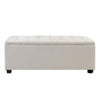 Artiss Large Fabric Storage Ottoman - Beige Deals499