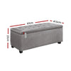 Artiss Large Fabric Storage Ottoman - Light Grey Deals499