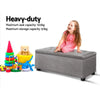 Artiss Large Fabric Storage Ottoman - Light Grey Deals499
