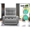 Artiss Lounge Sofa Armchair Floor Recliner Chaise Linen Light Grey Deals499