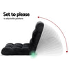 Artiss Lounge Sofa Floor Recliner Futon Chaise Folding Couch Black Deals499
