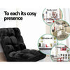 Artiss Lounge Sofa Floor Recliner Futon Chaise Folding Couch Black Deals499