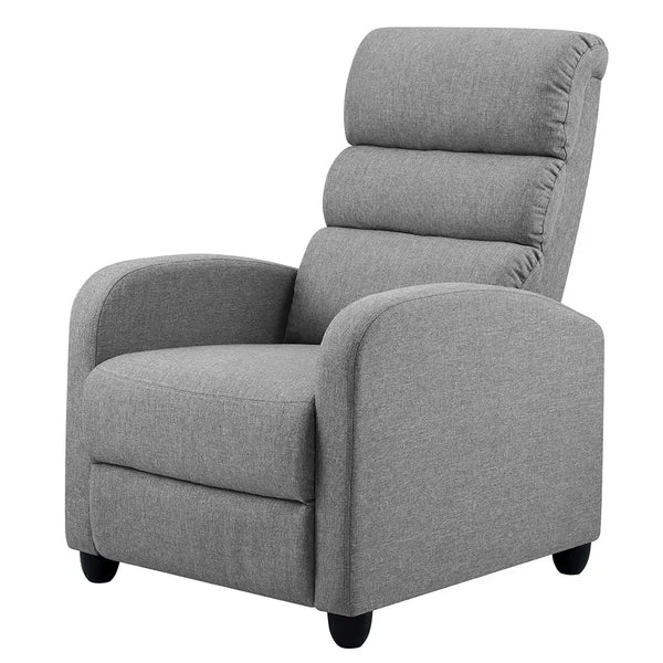 Artiss Luxury Recliner Chair Chairs Lounge Armchair Sofa Fabric Cover Grey Deals499