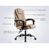 Artiss Massage Office Chair PU Leather Recliner Computer Gaming Chairs Espresso Deals499