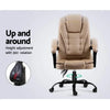 Artiss Massage Office Chair PU Leather Recliner Computer Gaming Chairs Espresso Deals499