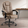 Artiss Massage Office Chair PU Leather Recliner Computer Gaming Chairs Espresso Deals499