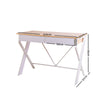 Artiss Metal Desk with Drawer - White with Oak Top Deals499