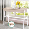 Artiss Metal Desk with Drawer - White with Oak Top Deals499