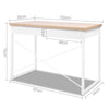 Artiss Metal Desk with Drawer - White with Wooden Top Deals499
