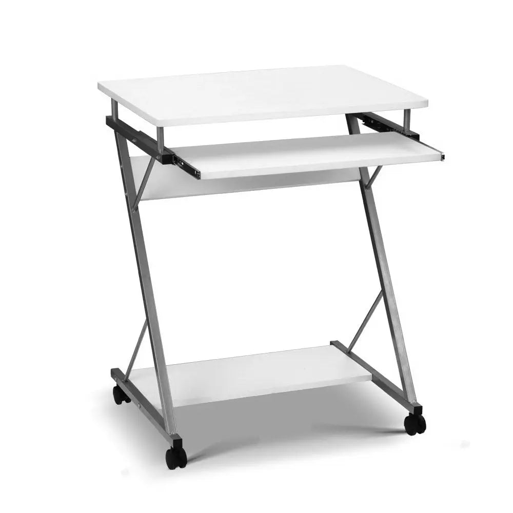 Artiss Metal Pull Out Table Desk - White Deals499