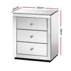 Artiss Mirrored Bedside Table Drawers Furniture Mirror Glass Presia Silver Deals499