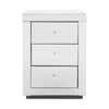 Artiss Mirrored Bedside Table Drawers Furniture Mirror Glass Presia Silver Deals499