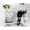 Artiss Mirrored Bedside Table Drawers Furniture Mirror Glass Presia Silver Deals499