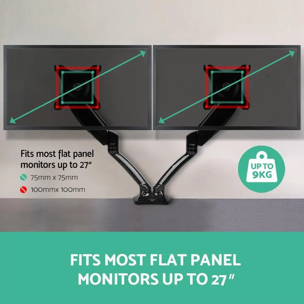 Artiss Monitor Arm Mount Dual Gas Black Deals499