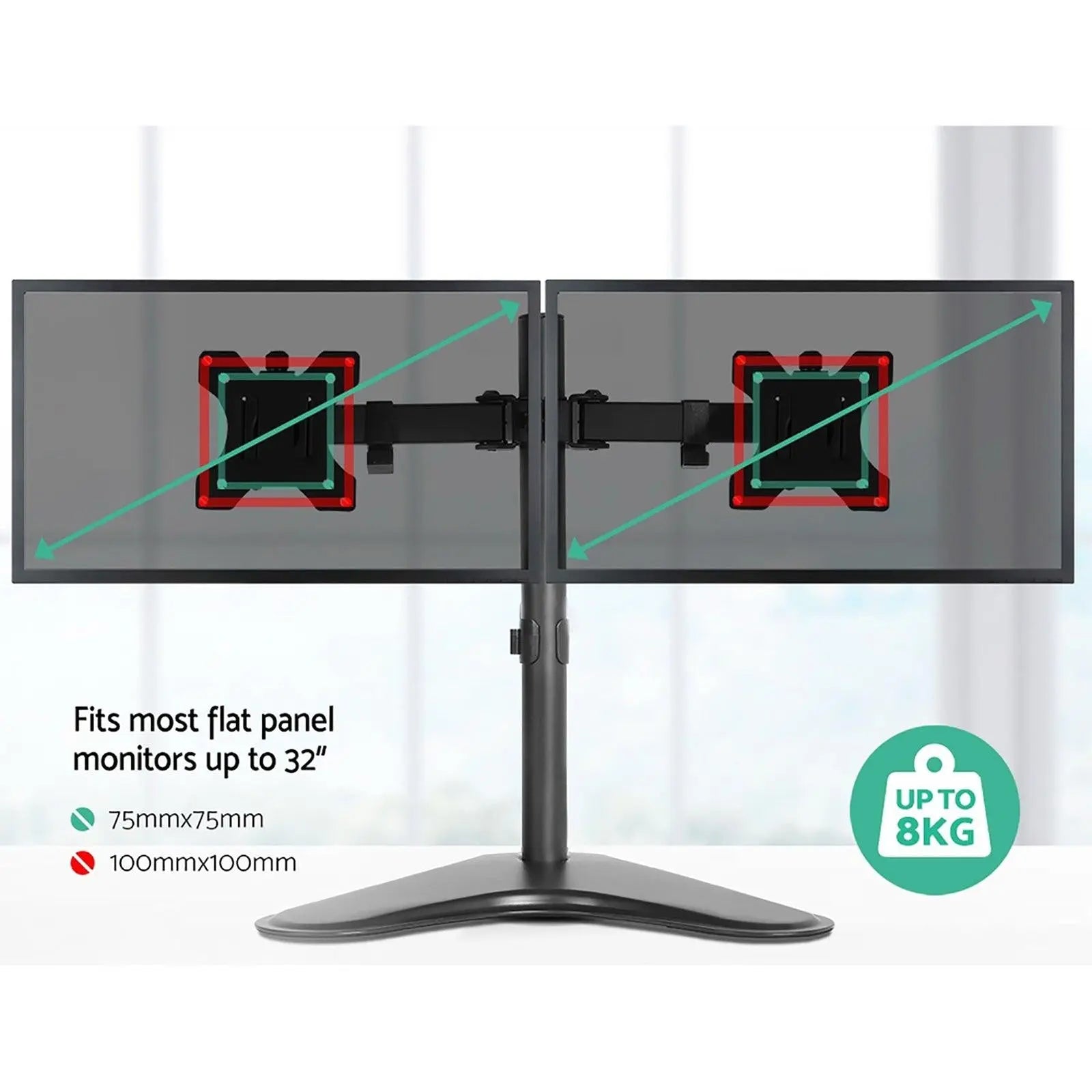 Artiss Monitor Arm Stand Dual Black Deals499
