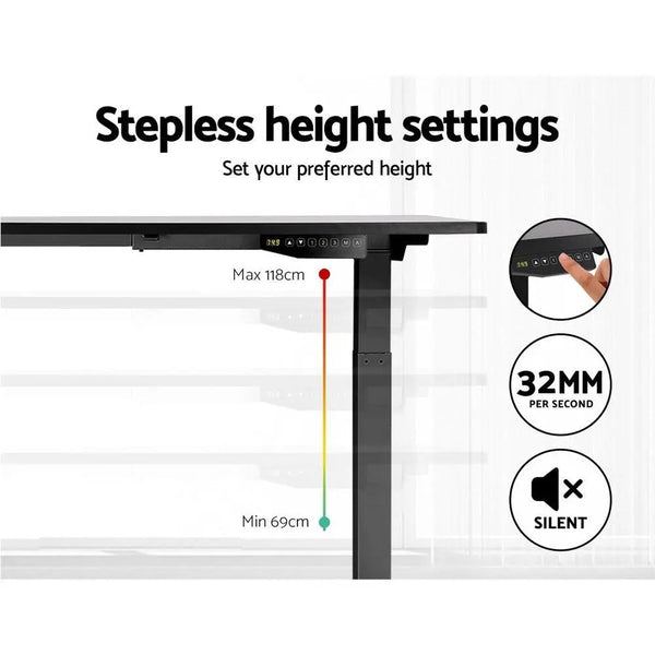Artiss Motorised Standing Desk - Black Deals499