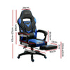 Artiss Office Chair Computer Desk Gaming Chair Study Home Work Recliner Black Blue Deals499