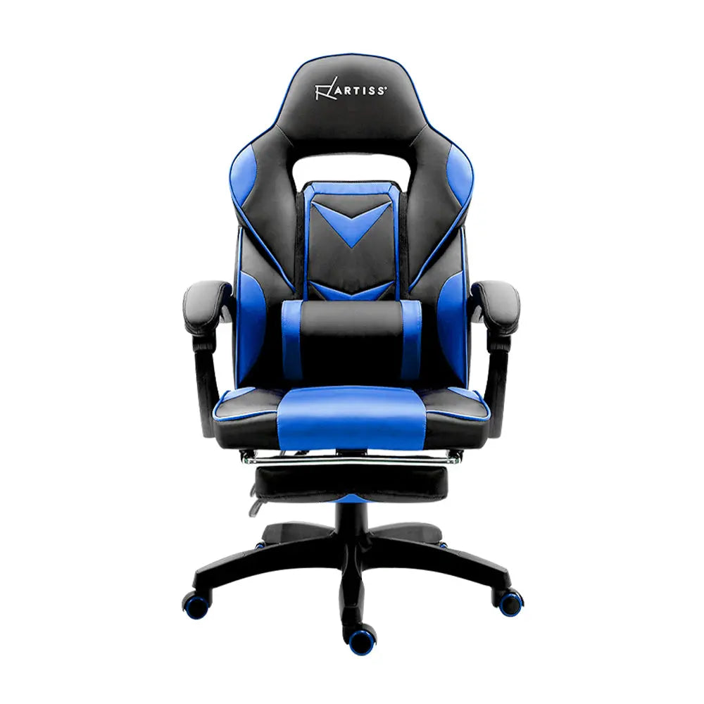 Artiss Office Chair Computer Desk Gaming Chair Study Home Work Recliner Black Blue Deals499