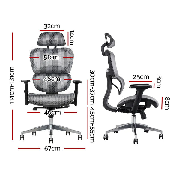 Artiss Office Chair Computer Gaming Chair Mesh Net Seat Grey Deals499