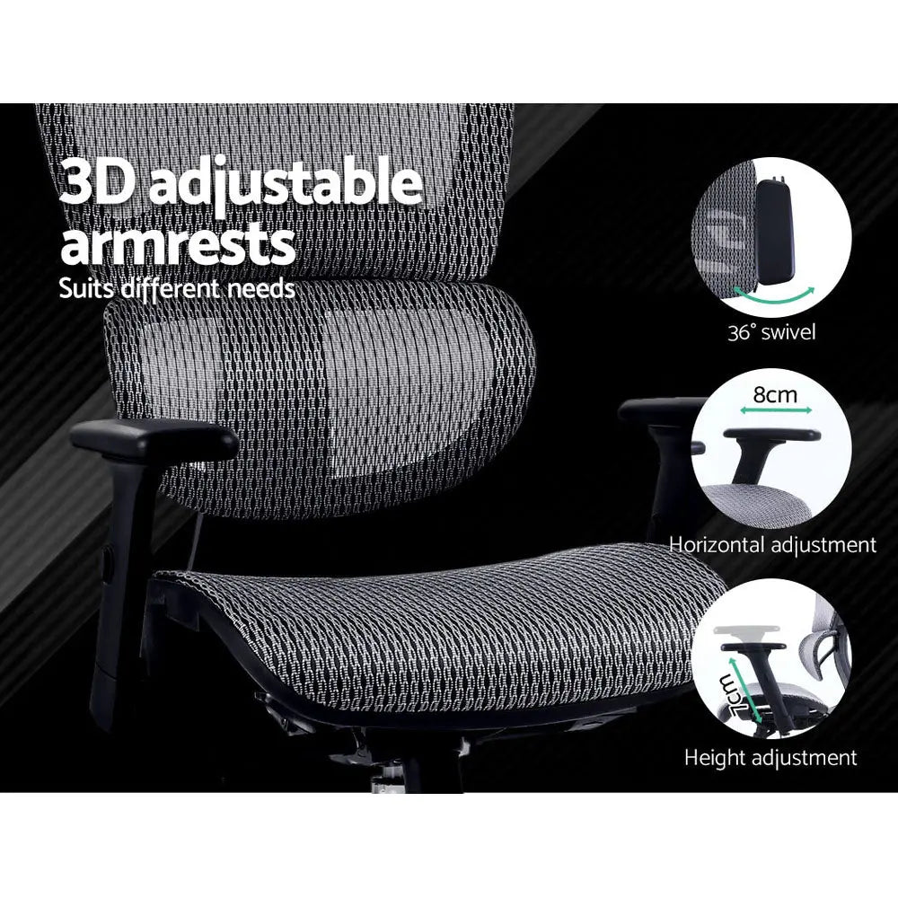 Artiss Office Chair Computer Gaming Chair Mesh Net Seat Grey Deals499