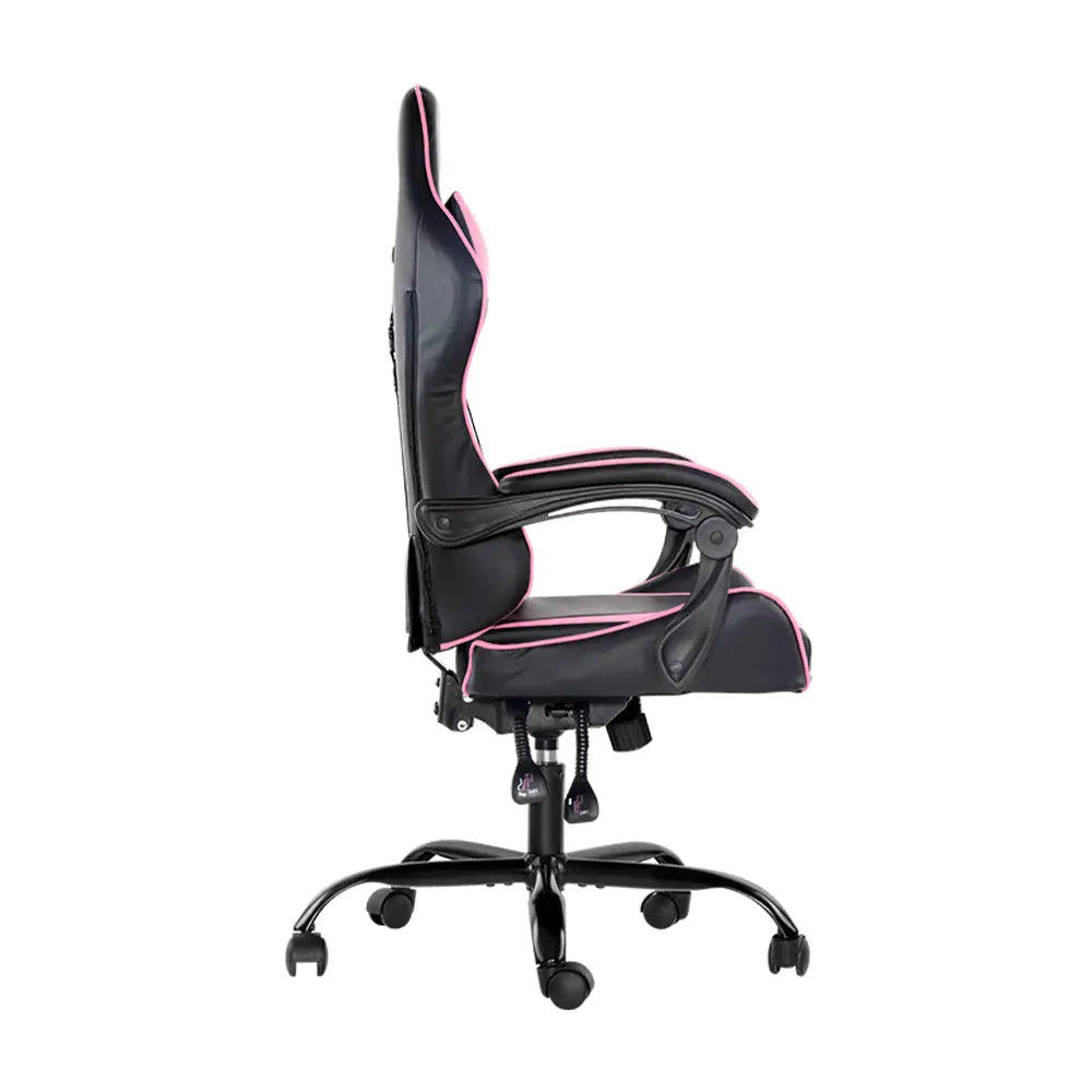 Artiss Office Chair Gaming Chair Computer Chairs Recliner PU Leather Seat Armrest Black Pink Deals499