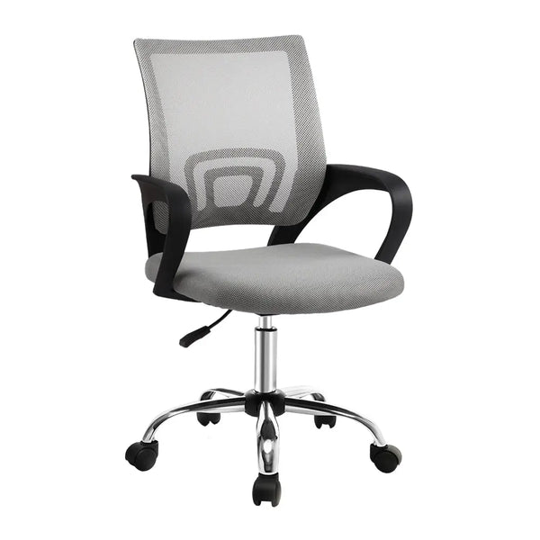 Artiss Office Chair Gaming Chair Computer Mesh Chairs Executive Mid Back Grey Deals499