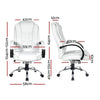 Artiss Office Chair Gaming Computer Chairs Executive PU Leather Seating White Deals499