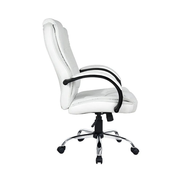 Artiss Office Chair Gaming Computer Chairs Executive PU Leather Seating White Deals499