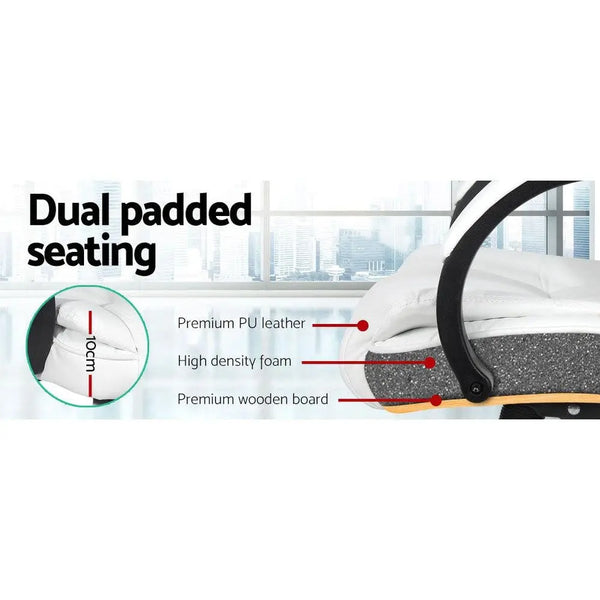 Artiss Office Chair Gaming Computer Chairs Executive PU Leather Seating White Deals499