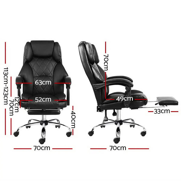 Artiss Office Chair Gaming Computer Executive Chairs Leather Seat Recliner Deals499