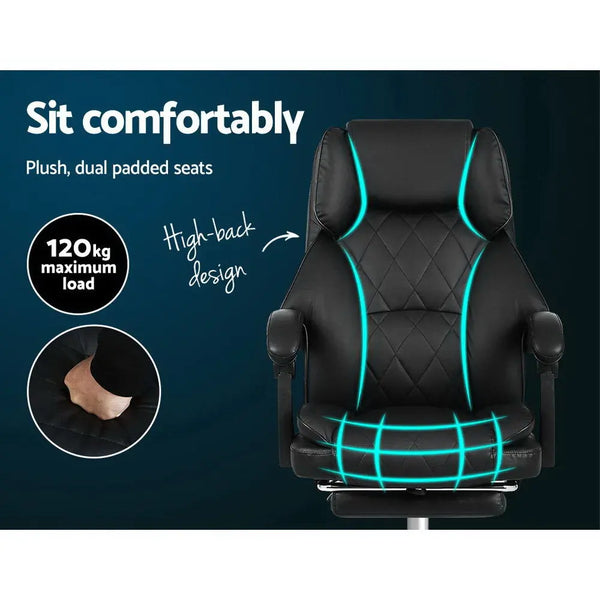Artiss Office Chair Gaming Computer Executive Chairs Leather Seat Recliner Deals499