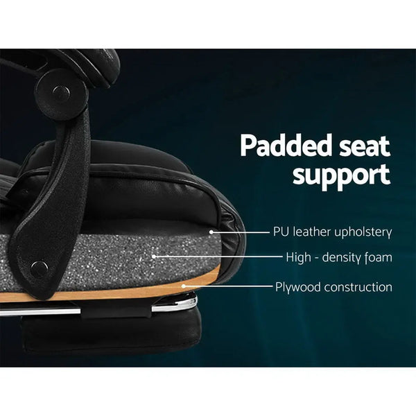 Artiss Office Chair Gaming Computer Executive Chairs Leather Seat Recliner Deals499