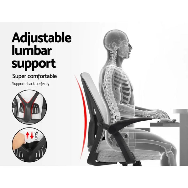 Artiss Office Chair Gaming Executive Computer Chairs Study Mesh Seat Tilt Grey Deals499
